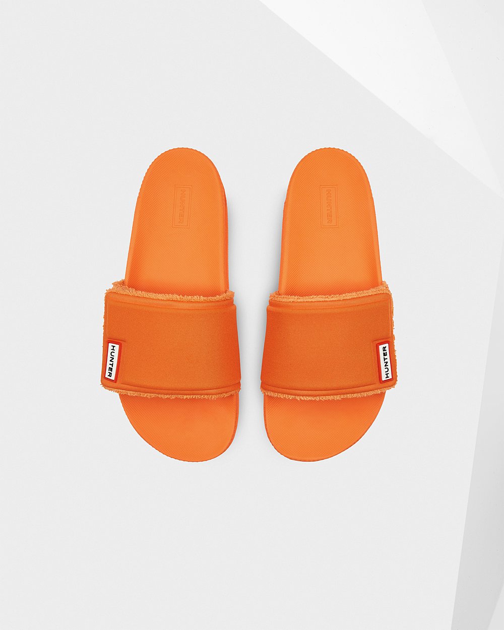 Womens Slides - Hunter Original Adjustable (76VBGASNL) - Orange